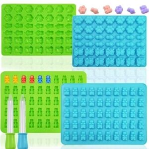 Silicone Gummy Bear Molds with Droppers